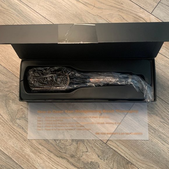 NWT NICEBAY IONIC & INFRARED ONE PASS STRAIGHTENING HAIR STRAIGHTENER BRUSH - Picture 4 of 5